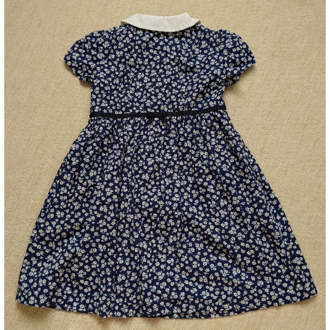 Dressage(ドレッサージュ)のdressage 120 ワンピース ブルー花柄 キッズ/ベビー/マタニティのキッズ服女の子用(90cm~)(ワンピース)の商品写真