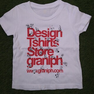 グラニフ(Design Tshirts Store graniph)の中古グラニフＴシャツ　100センチ　白(Tシャツ/カットソー)