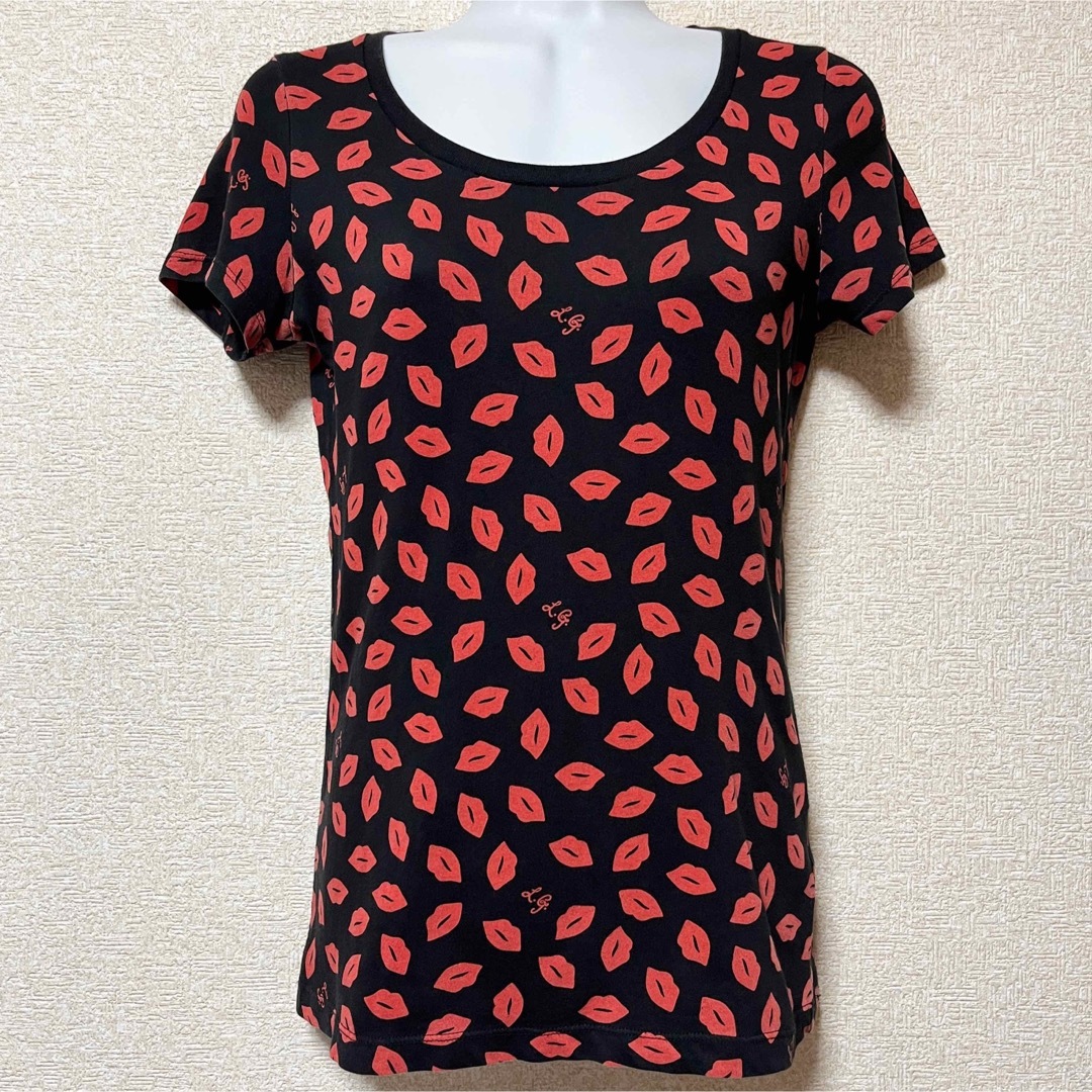 UNIQLO(ユニクロ)の【UNIQLO×LULU GUINNESS/S】リップ柄Tシャツ レディースのトップス(Tシャツ(半袖/袖なし))の商品写真