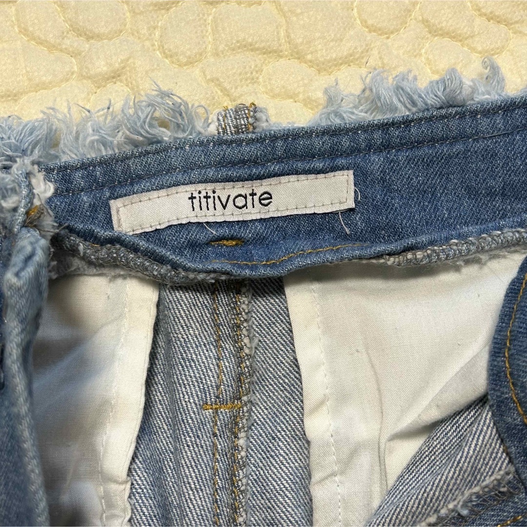 titivate(ティティベイト)のワイドデニムパンツ titivate ティティベイト レディースのパンツ(デニム/ジーンズ)の商品写真