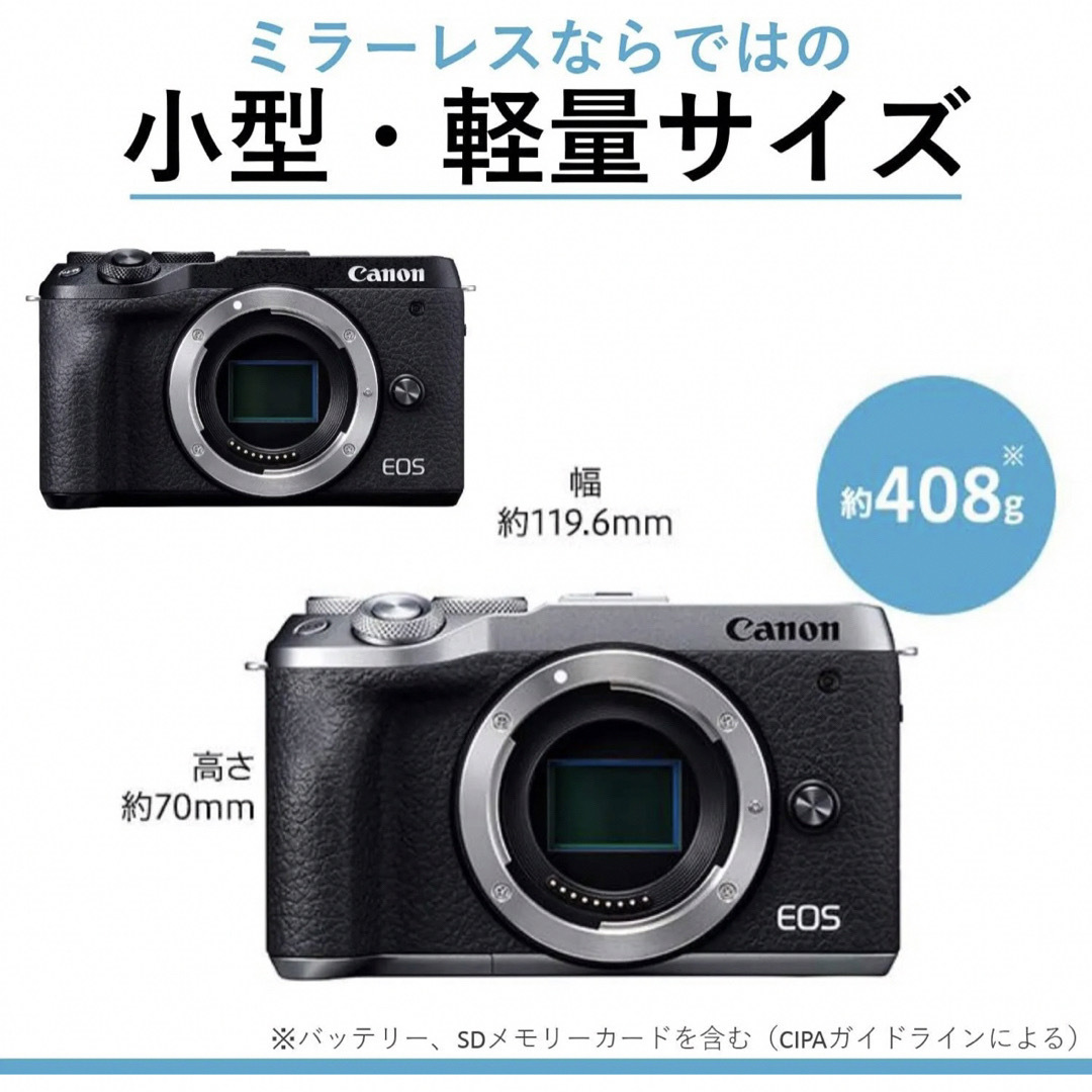 最安値】Canon EOS M6 MarkII ダブルズームキット 保証書付 返品保証付