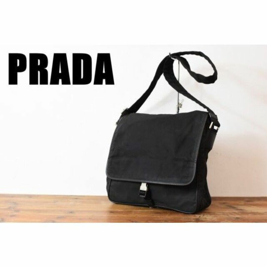 MN BQ0003 高級 PRADA プラダ テスートナイロン レザー シルバー