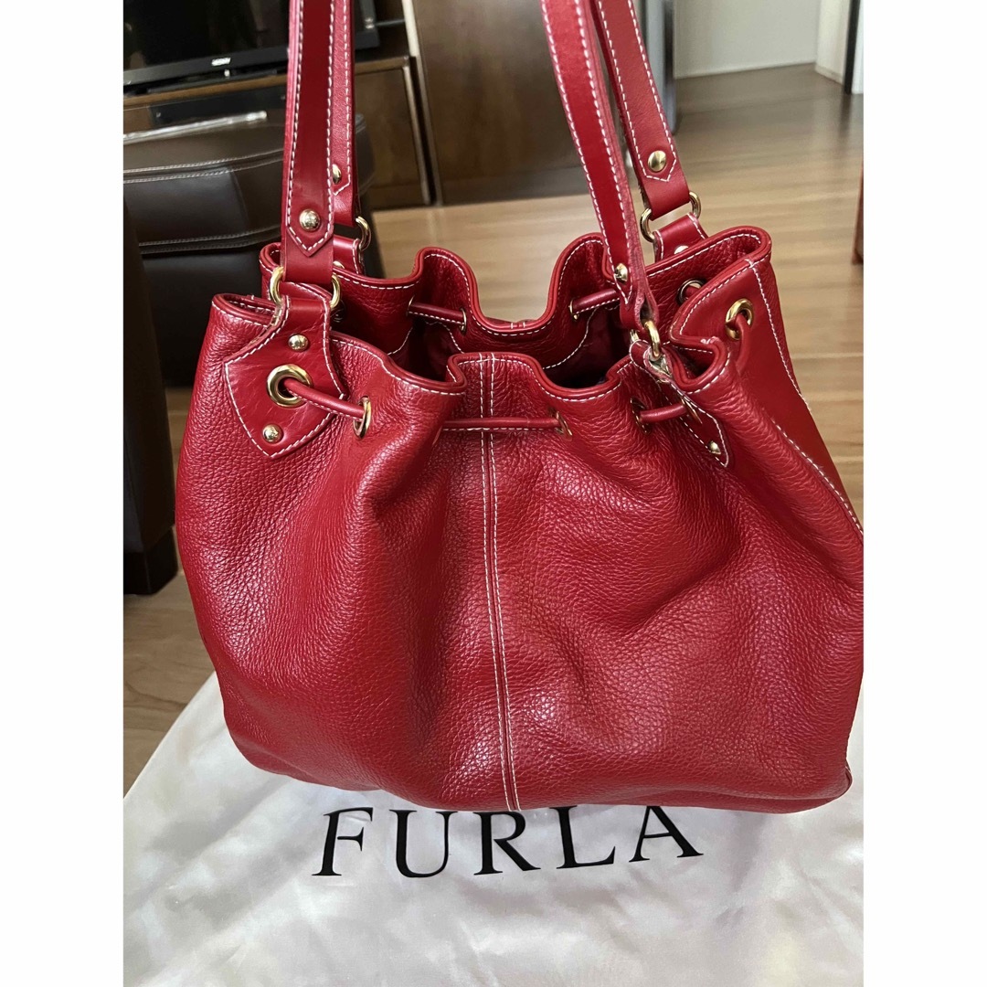 FURLA  赤　かばん　正規品 1