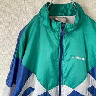 '02日韓W杯限定品　old adidas　ロゴ　アノラック　ナイロンジャケット