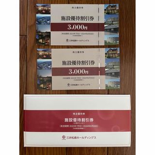 三井松島HD 株主優待　施設優待割引券6000円分(その他)