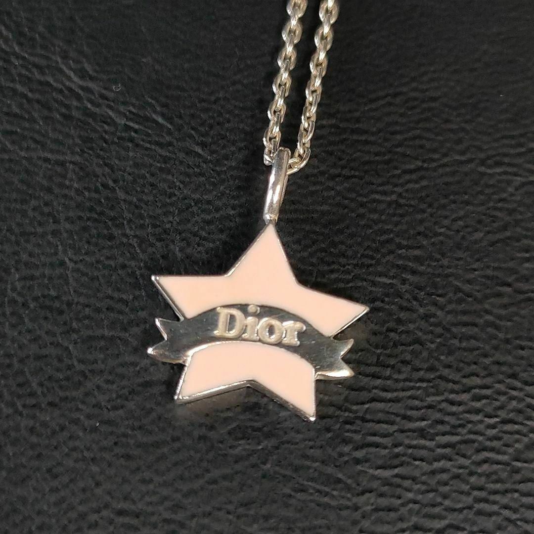 【極美品】Dior　ディオール　ネックレス　スター　ピンク　シルバー　ロゴ