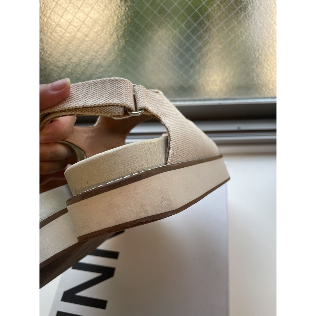TOMORROWLAND(トゥモローランド)のコットン混キャンバス プラットフォームサンダル レディースの靴/シューズ(サンダル)の商品写真
