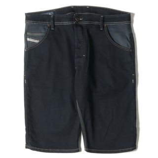 ディーゼル(DIESEL)のDIESEL ディーゼル ストレッチ デニム サイズ:32 ショーツ (KROSHORT) ショートパンツ インディゴ ズボン ボトムス シンプル ブランド カジュアル 【メンズ】【中古】【R050】(ショートパンツ)