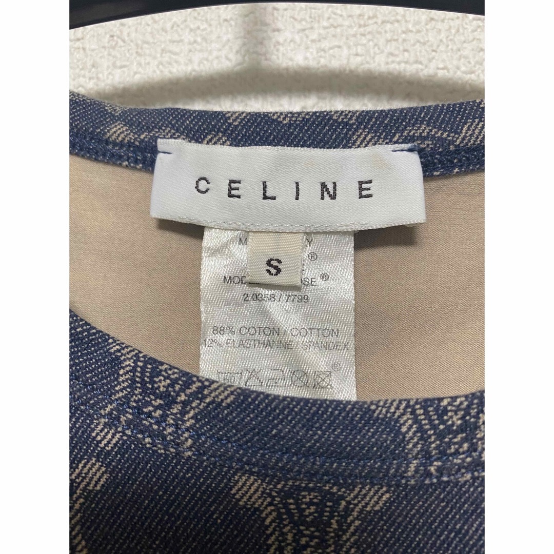 celine(セリーヌ)の美品 セリーヌ CELINE パリマカダム トリオンフ　Tシャツ Sサイズ レディースのトップス(Tシャツ(半袖/袖なし))の商品写真