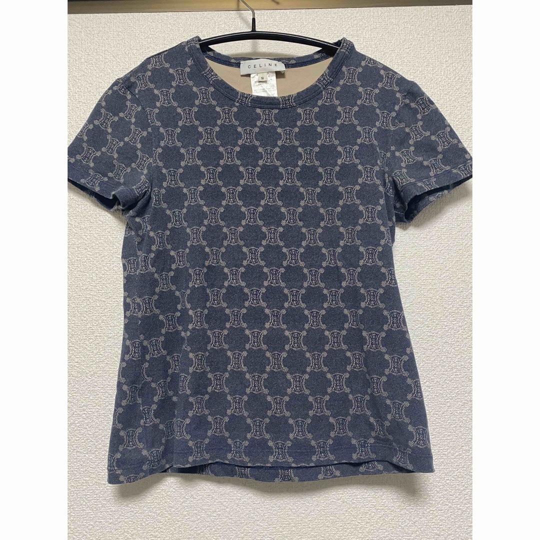 celine(セリーヌ)の美品 セリーヌ CELINE パリマカダム トリオンフ　Tシャツ Sサイズ レディースのトップス(Tシャツ(半袖/袖なし))の商品写真