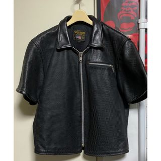 未使用長期保管品タグ付き  VANSON  Zipシャツ  黒Lサイズ