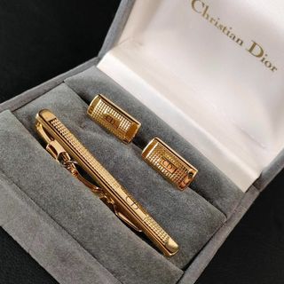 【美品】Christian Dior カフリンクス CDロゴ ゴールド