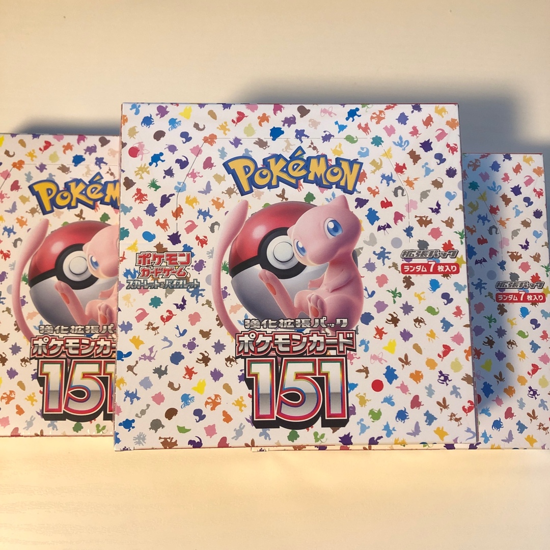 安心の関税送料込み ポケモンカード 151 3BOX シュリンク付き