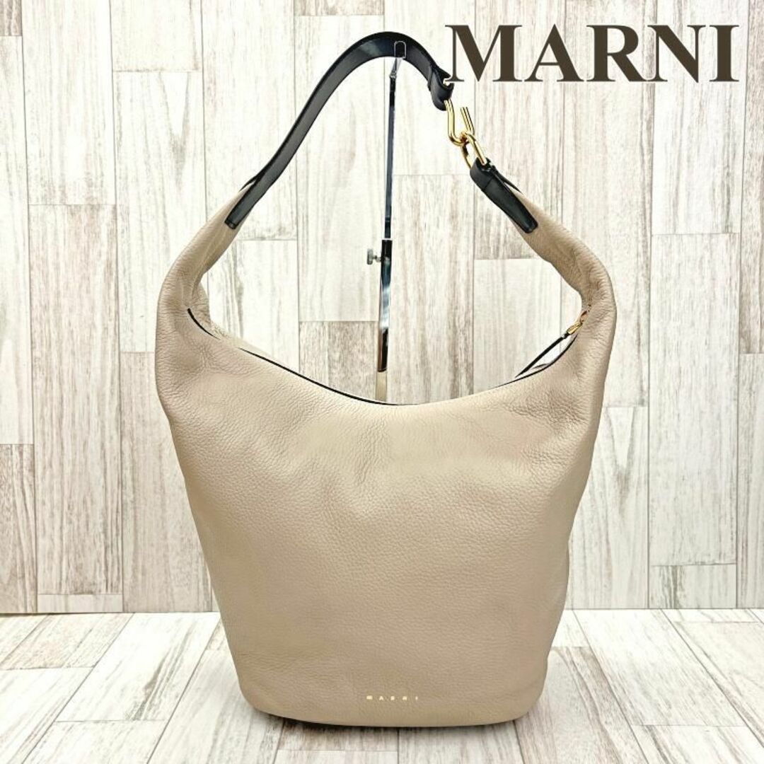 マルニ MARNI ショルダーバッグ ベージュ レザー