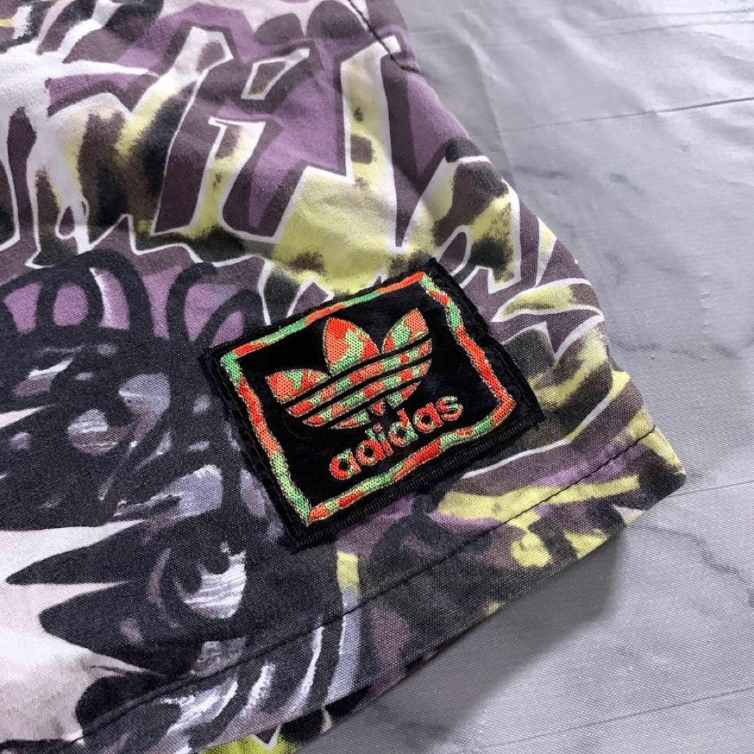 adidas - 90s adidas デサント製 派手 総柄 ランニング ショート adidas - 90s adidas デサント製 派手 総柄 ランニング ショート