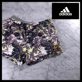 アディダス(adidas)の90s adidas デサント製 派手 総柄 ランニング ショートパンツ L(その他)