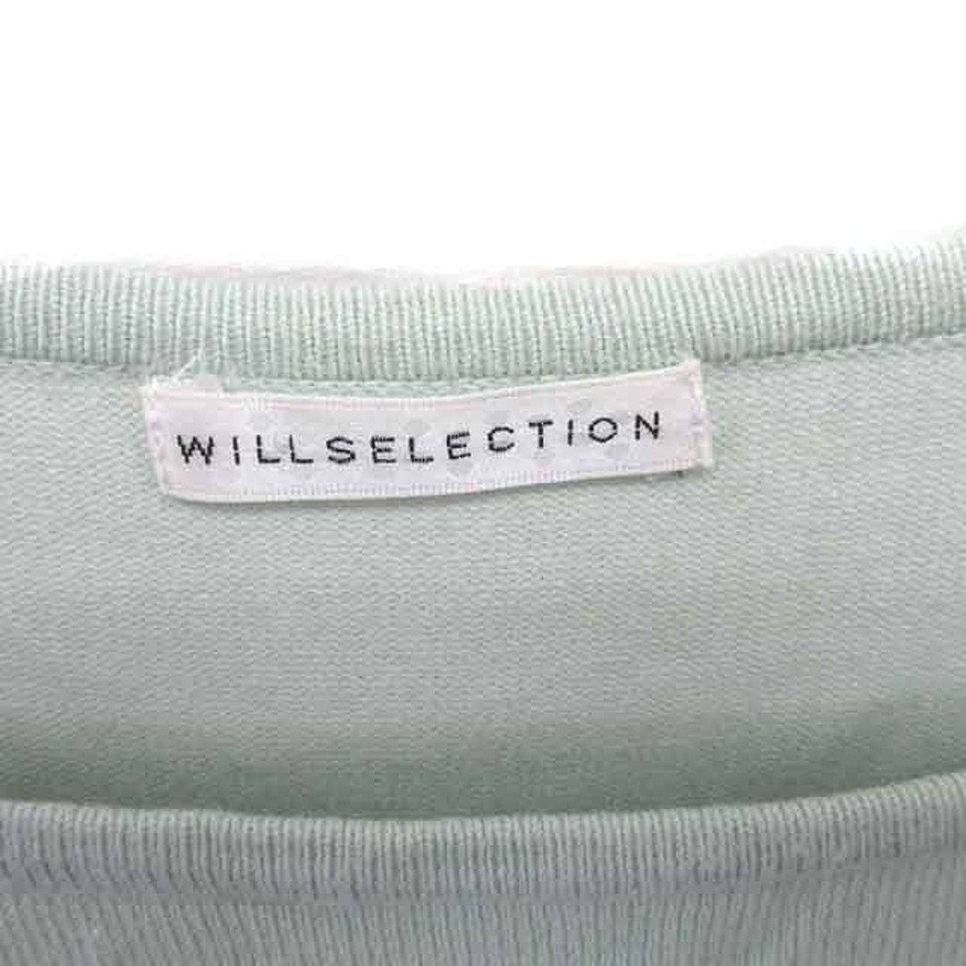 WILLSELECTION(ウィルセレクション)のウィルセレクション カットソー ニット シフォン 長袖 1 ミントグリーン レディースのトップス(カットソー(長袖/七分))の商品写真