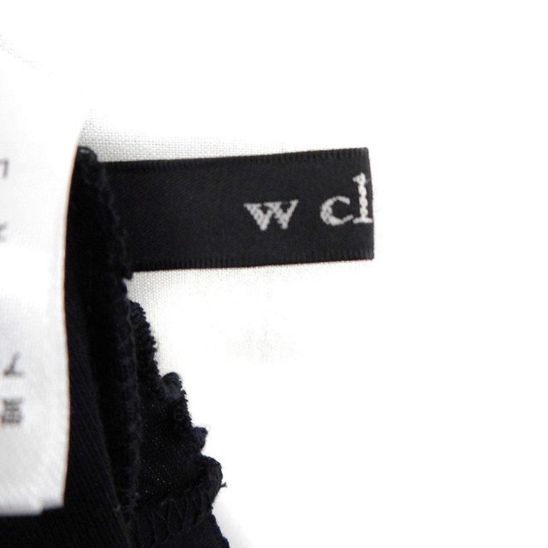 w closet(ダブルクローゼット)のダブルクローゼット w closet ノースリーブ カットソー レース ブラック レディースのトップス(カットソー(半袖/袖なし))の商品写真