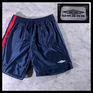 アンブロ(UMBRO)の00s UMBRO トラック ショートパンツ ユニフォーム ネイビー XL(ショートパンツ)