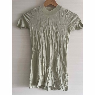 オーラリー(AURALEE)のAURALEE オーラリー　シアーTシャツ　size 0 green(Tシャツ(半袖/袖なし))