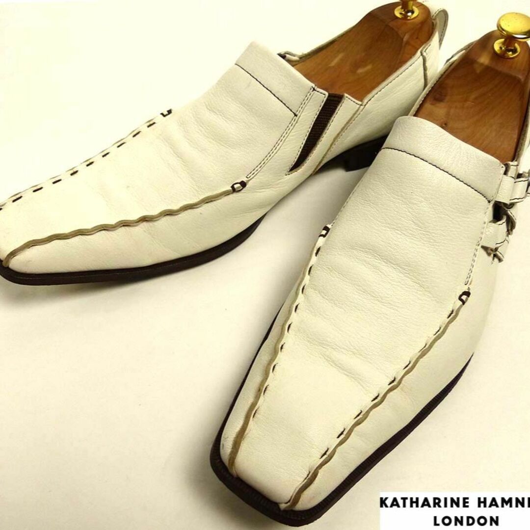 KATHARINE HAMNETT(キャサリンハムネット)のKATHARINE HAMNETT  キャサリンハムネット ローファー　27 メンズの靴/シューズ(スリッポン/モカシン)の商品写真