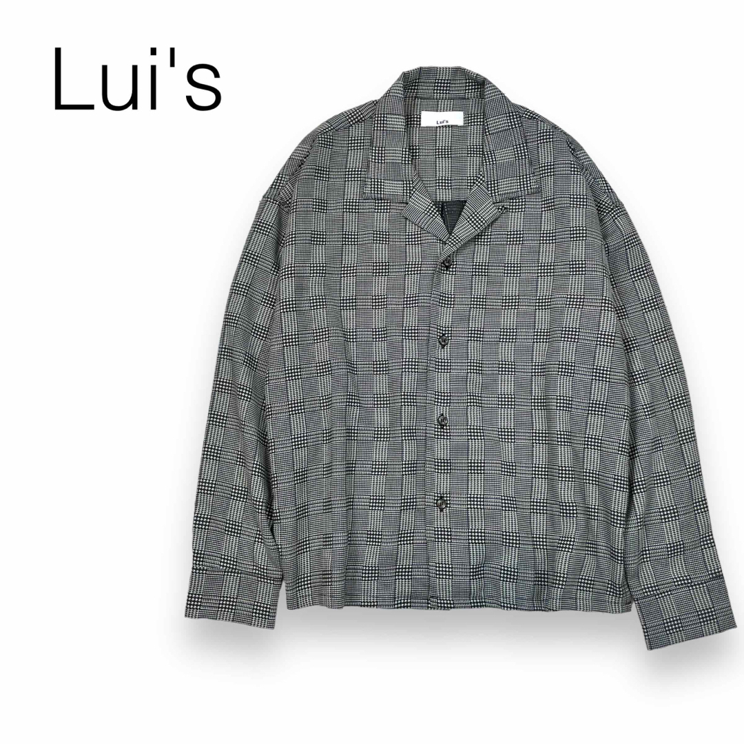 Lui's - 美品 Lui's ルイス グレンチェック柄 オーバーサイズ オープン