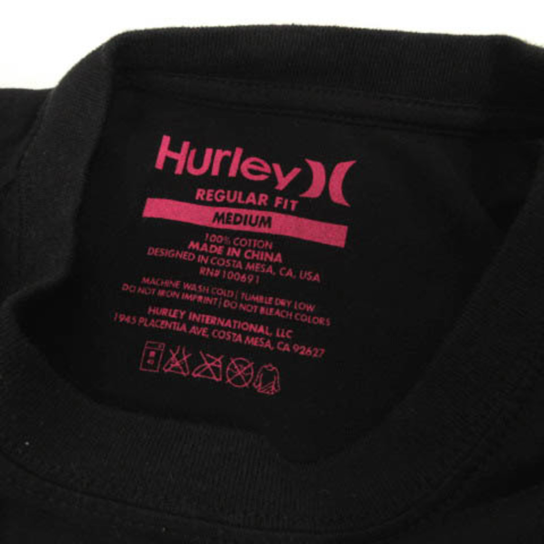 Hurley(ハーレー)のハーレー Hurley Tシャツ 半袖 ロゴプリント コットン 黒 ピンク M メンズのトップス(Tシャツ/カットソー(半袖/袖なし))の商品写真