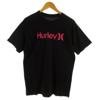 ハーレー(Hurley)のハーレー Hurley Tシャツ 半袖 ロゴプリント コットン 黒 ピンク M(Tシャツ/カットソー(半袖/袖なし))