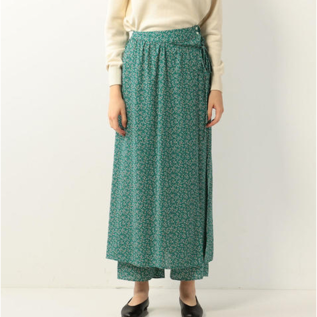 steven alan(スティーブンアラン)のFLOWER PRINT WRAP PANTS  （BLK Sサイズ） レディースのパンツ(カジュアルパンツ)の商品写真