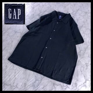 ギャップ(GAP)の00s OLD GAP オールドギャップ オープンカラーシャツ 黒 L 古着(シャツ)