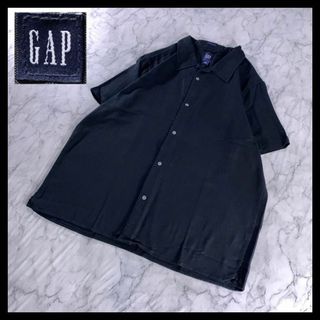 ギャップ(GAP)の00s OLD GAP オールドギャップ オープンカラーシャツ 黒 L 古着(シャツ)