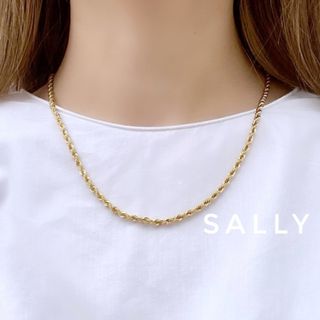 ビューティアンドユースユナイテッドアローズ(BEAUTY&YOUTH UNITED ARROWS)のsale再販【ゴールド】ステンレス　シンプルなロープツイストチェーン　ネックレス(ネックレス)