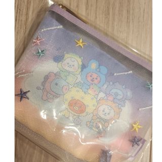 ビーティーイシビル(BT21)の【新発売！匿名配送】BT21 オリジナルメッシュポーチB　ファミマ(キャラクターグッズ)