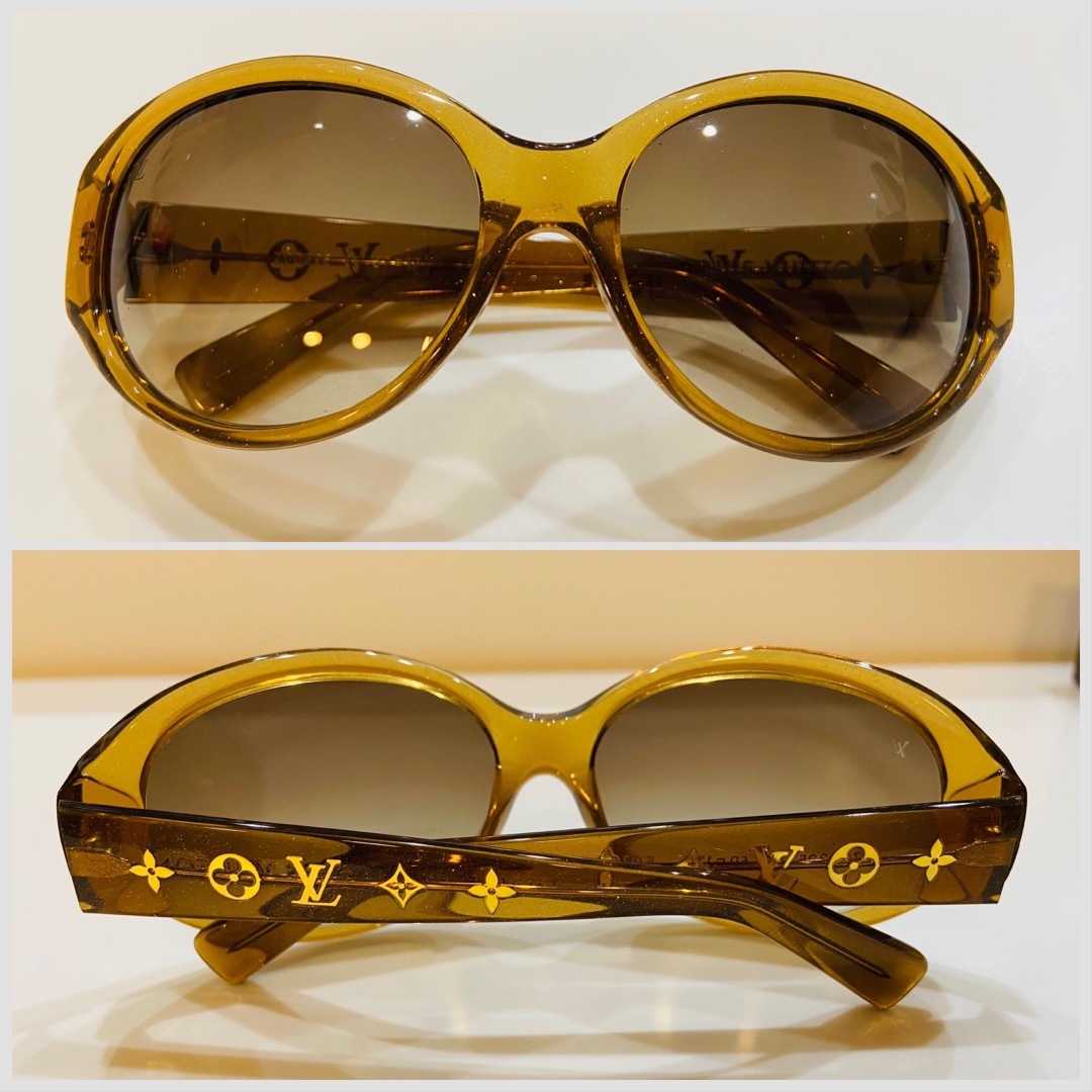 LOUIS VUITTON サングラス メンズ ブラウン ロゴ - www.top4all.pl