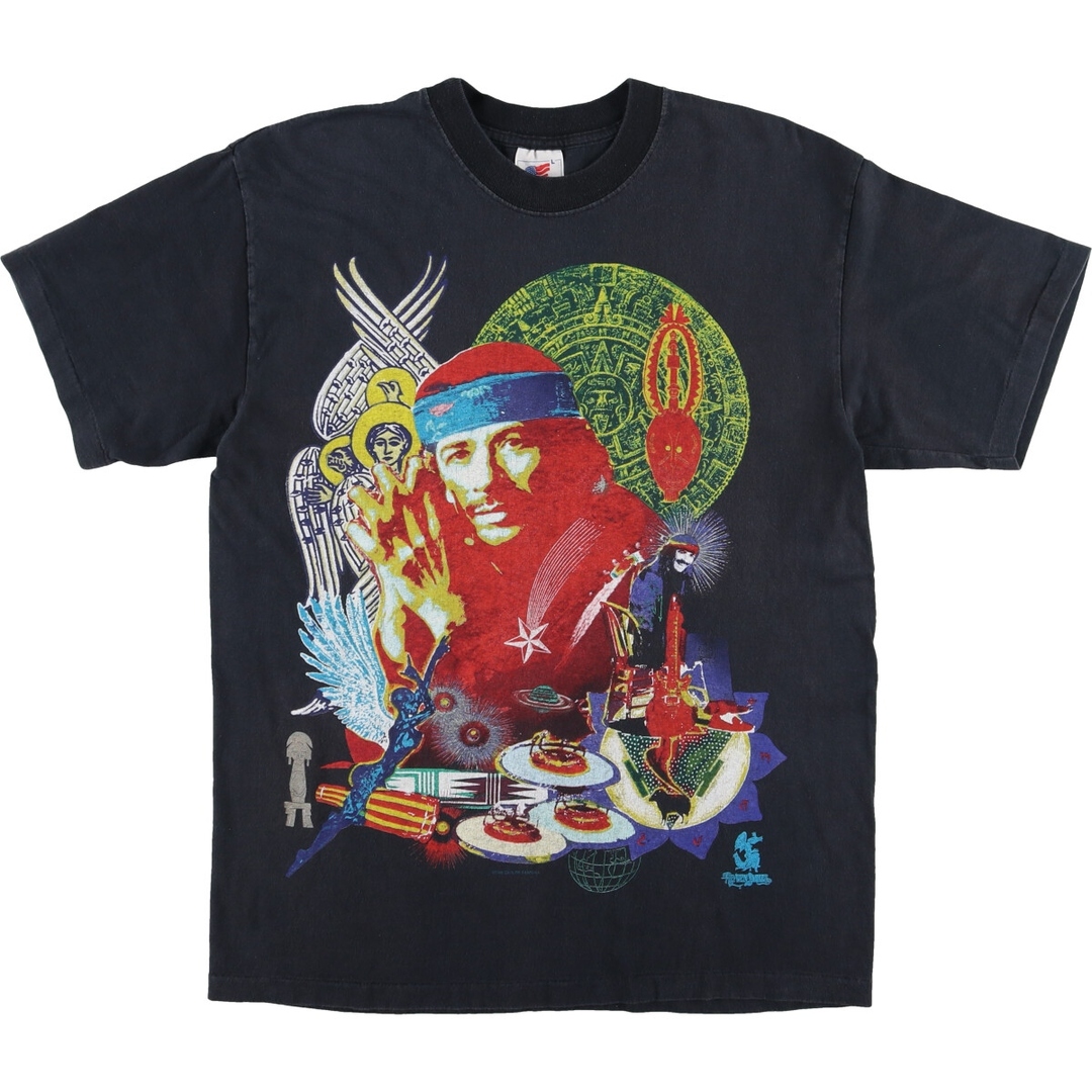 90年代 T-AMERICA SANTANA サンタナ 両面プリント バンドTシャツ バンT メンズL ヴィンテージ /evb000867