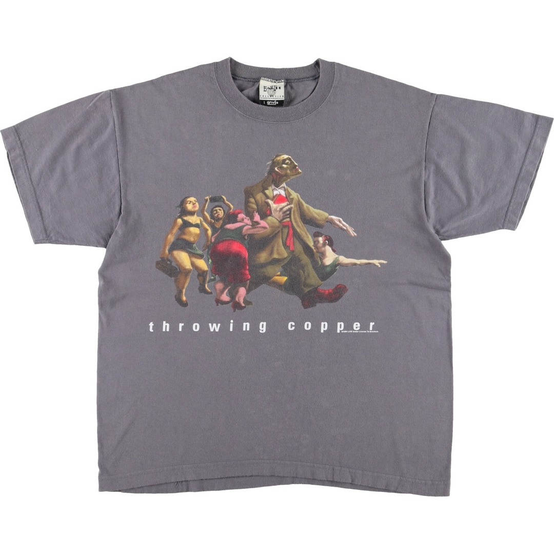 90年代 アンビル anvil throwing copper summer 95 tour 両面プリント バンドTシャツ バンT USA製 メンズXL ヴィンテージ /evb000868