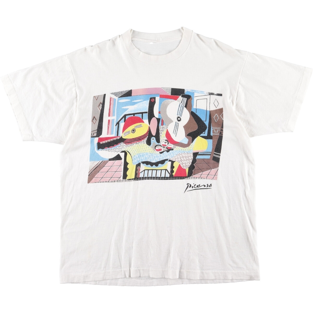 90年代 PICASO ピカソ アートTシャツ メンズXL ヴィンテージ /evb001957