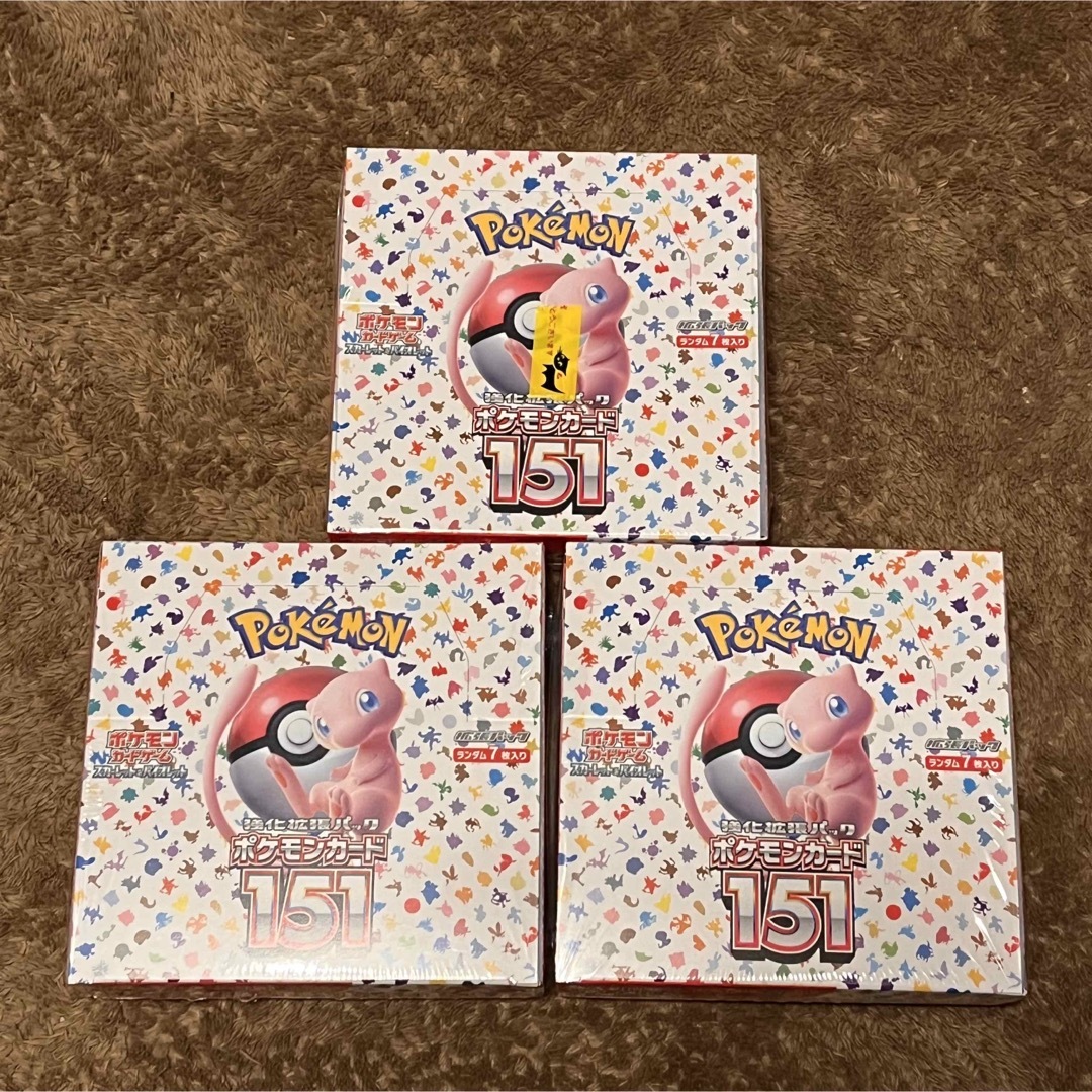 シュリンク付き!)ポケカ151 3ボックス - Box/デッキ/パック
