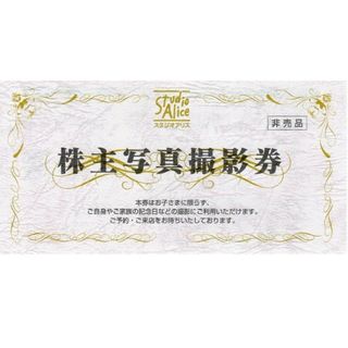 スタジオアリス　株主優待　写真撮影券　1枚(その他)