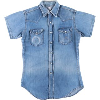 ラングラー(Wrangler)の古着 60年代 ラングラー Wrangler 半袖 デニム ウエスタンシャツ USA製 メンズM /evb001980(シャツ)