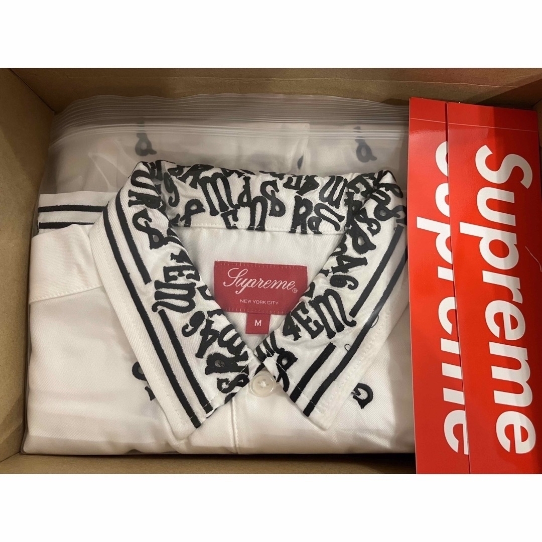 Supreme Nouveau Embroidered S/S Shirt 白M | www