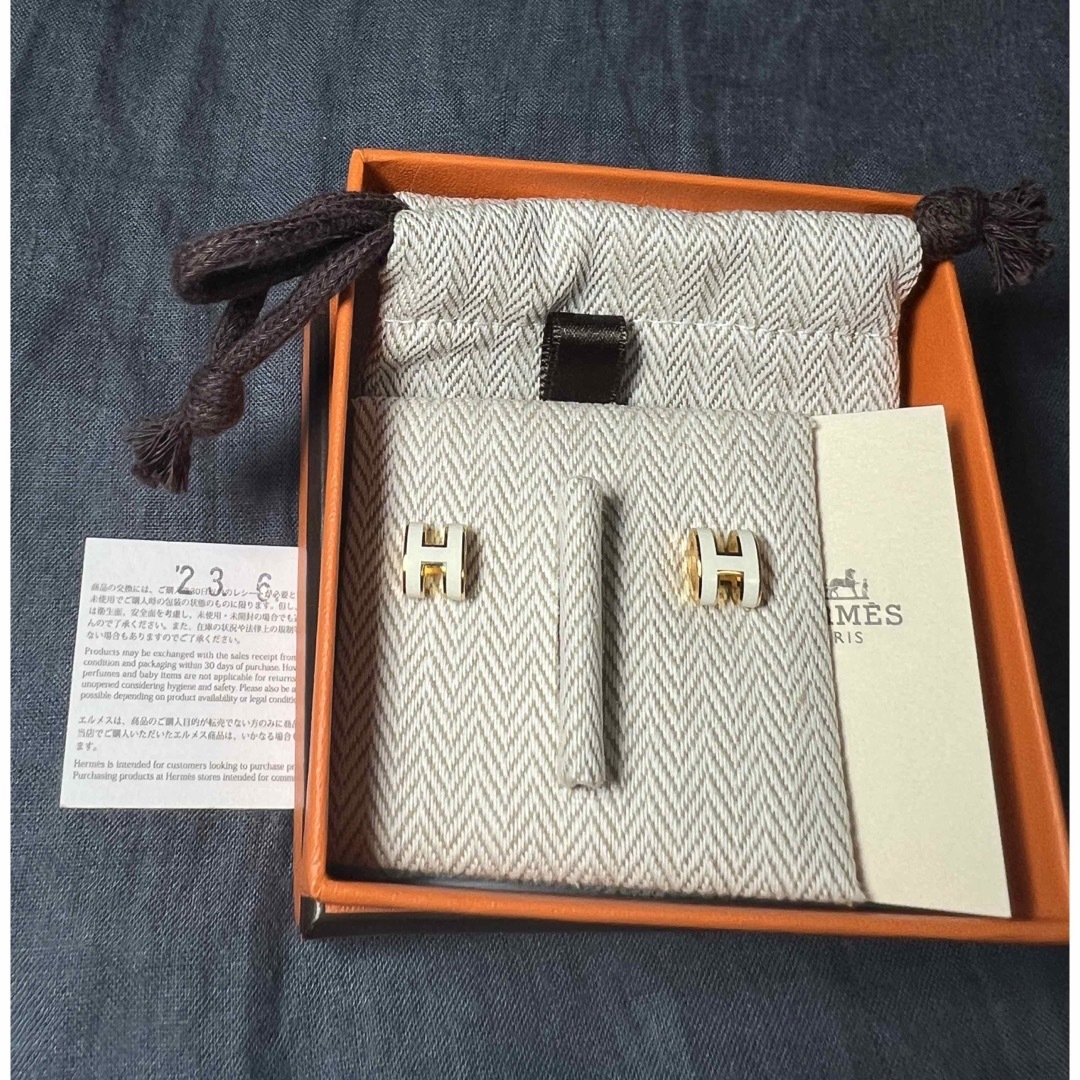 Hermes - 新品エルメス ミニポップh ピアス ホワイトゴールドの通販 by
