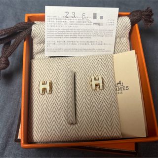 専用です。Hermes  ミニポップh    ピアス　ホワイト　ローズゴールド