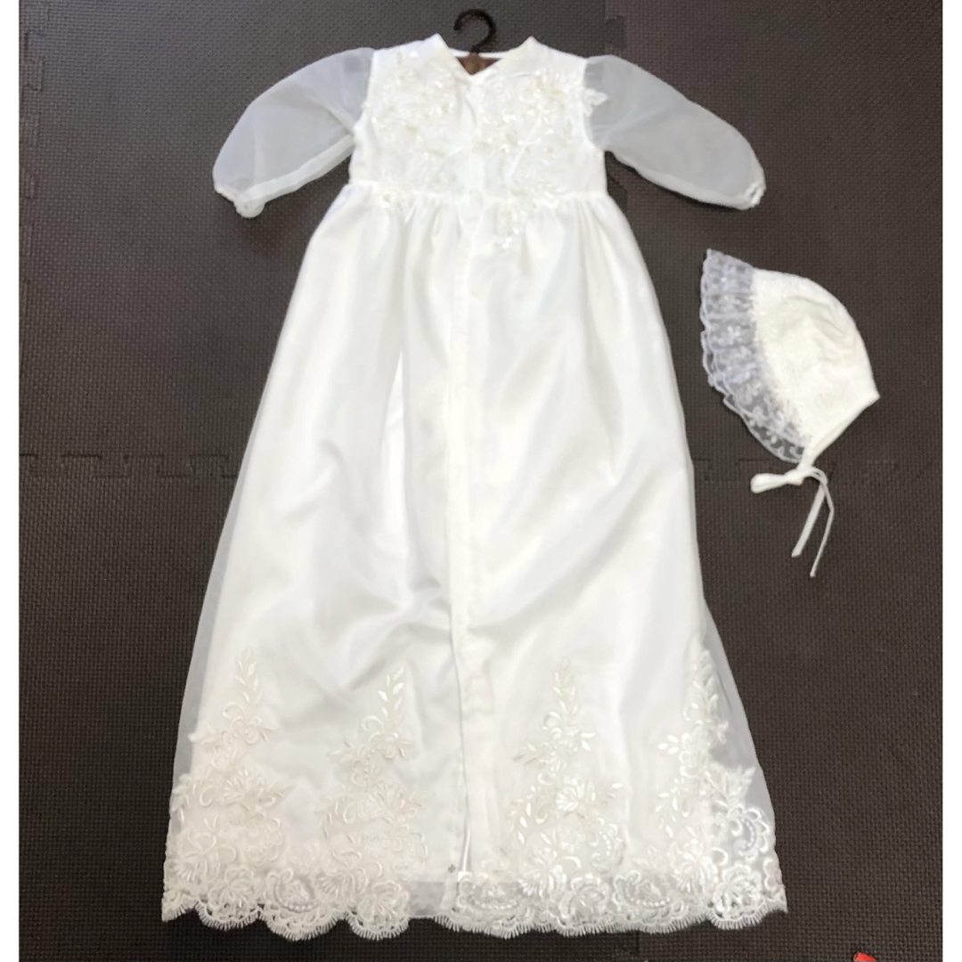 ベビードレス　セレモニードレス　退院着　ハンドメイド キッズ/ベビー/マタニティのベビー服(~85cm)(セレモニードレス/スーツ)の商品写真