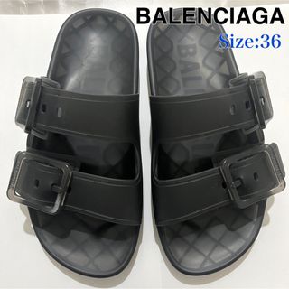 新品 BALENCIAGA ロゴ レザー サンダル38 | gulatilaw.com