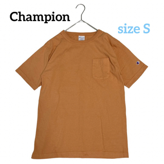 チャンピオン(Champion)のチャンピオン USA製 半袖Tシャツ オレンジ 胸ポケット 厚手 Sメンズ(Tシャツ/カットソー(半袖/袖なし))