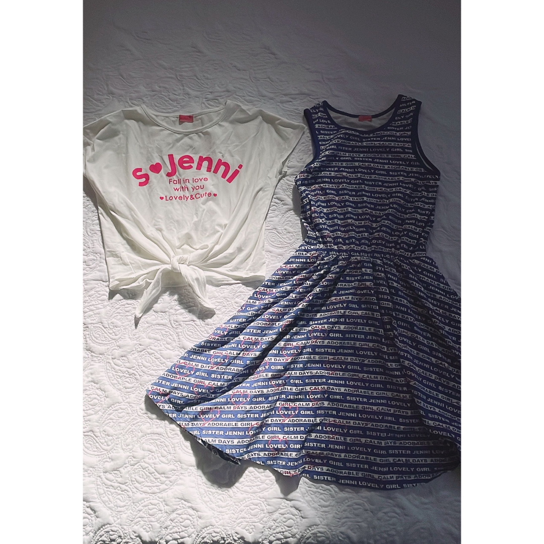 JENNI(ジェニィ)のSISTER JENNI ワンピース＆ショート丈Tシャツ　セット　160 キッズ/ベビー/マタニティのキッズ服女の子用(90cm~)(ワンピース)の商品写真