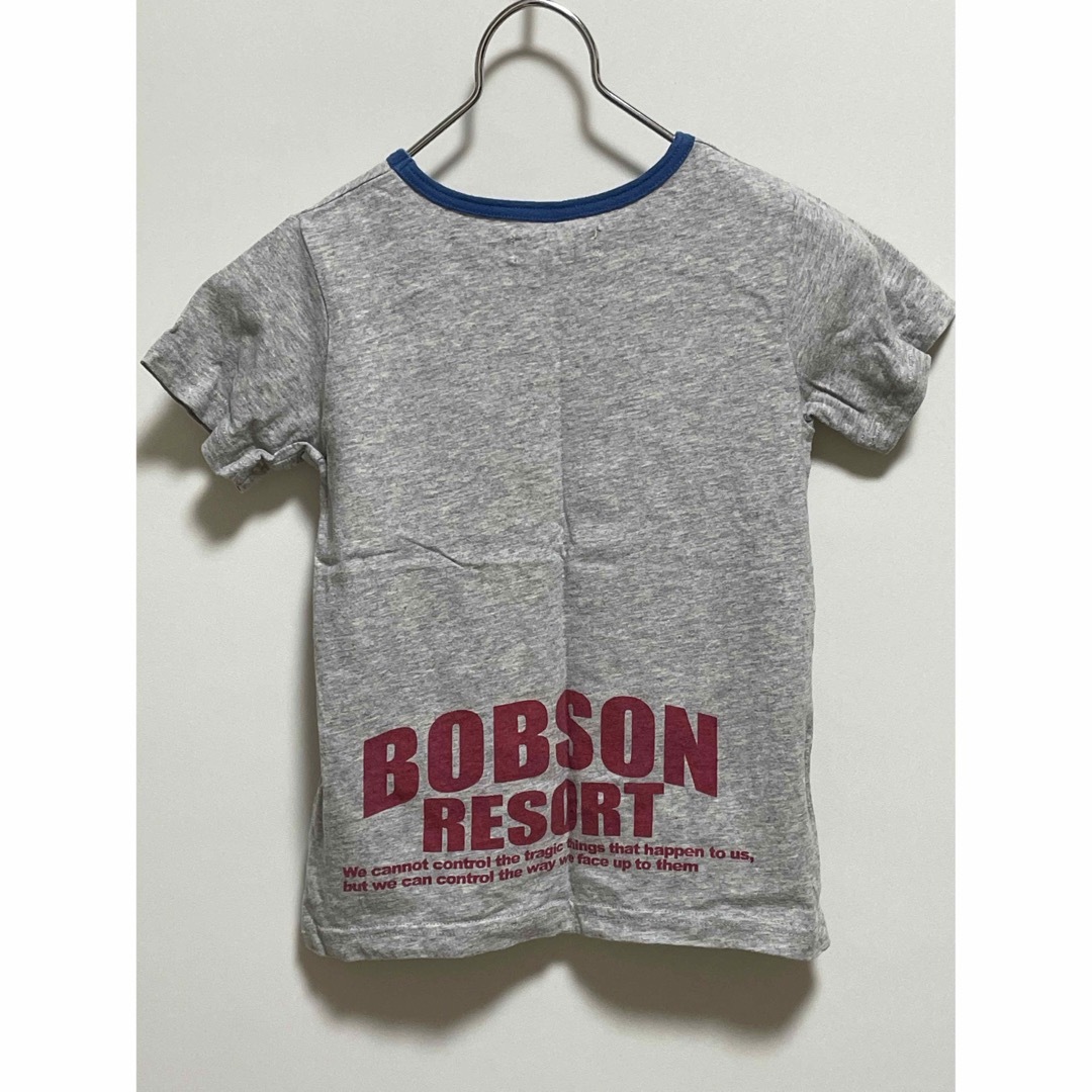 BOBSON(ボブソン)の【BOBSON】ボブソン Tシャツ 半袖 グレー 南国 男の子  110 キッズ/ベビー/マタニティのキッズ服男の子用(90cm~)(Tシャツ/カットソー)の商品写真