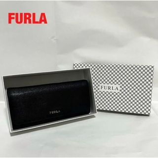 フルラ(Furla)の【人気】FURLA　フルラ　長財布　本革　レザー　ロゴプリント　付属品付き(財布)