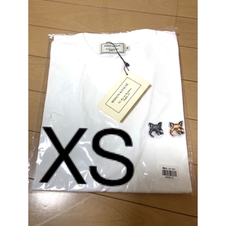 メゾンキツネ(MAISON KITSUNE')の⑤ XS メゾンキツネ　ダブルフォックス　Tシャツ(Tシャツ(半袖/袖なし))